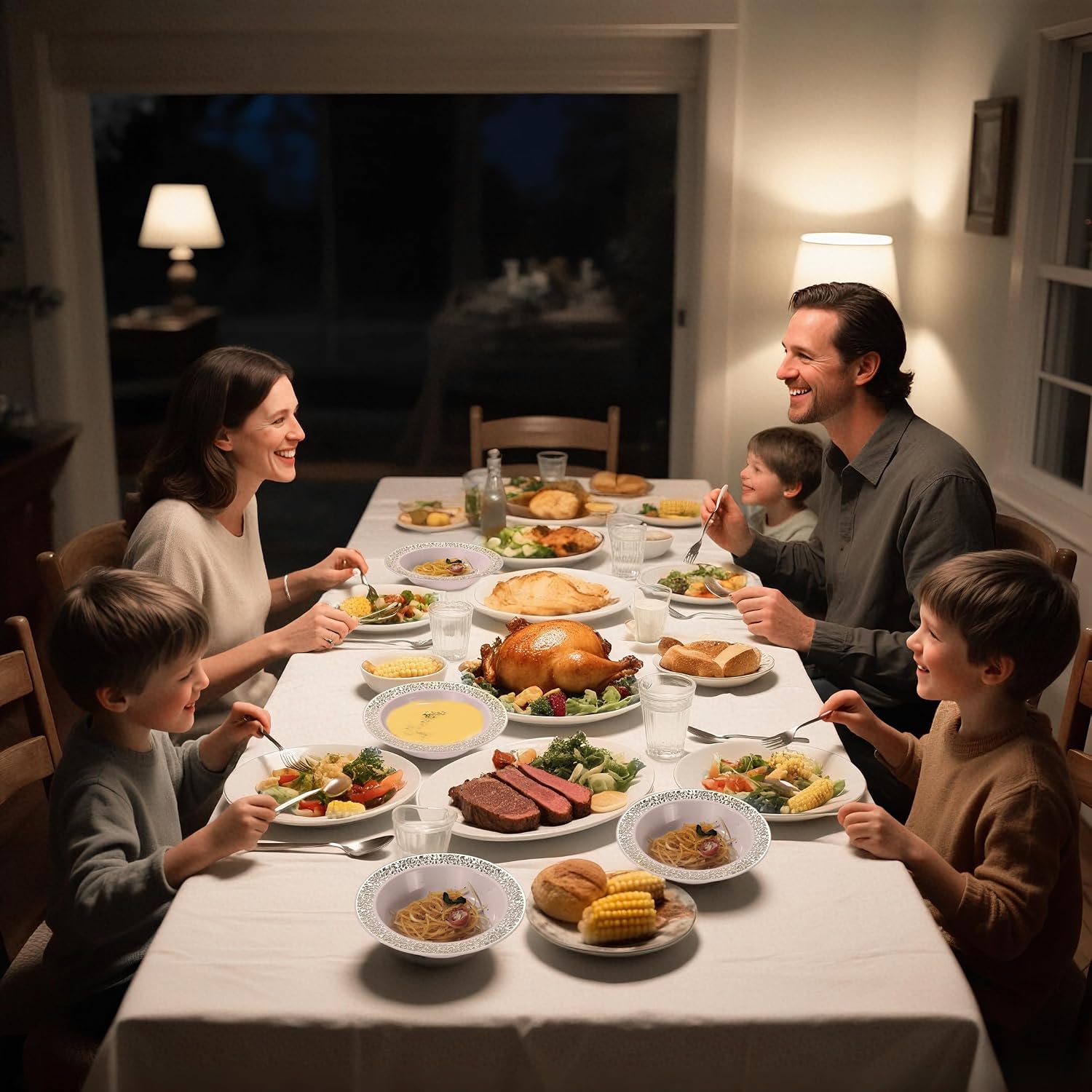 I00000 100 Silver Plastic Bowls  12 oz Disposable Bowls  Premium Disposable Heavy Duty Plastic Bowl for Birthday  Wedding & Party